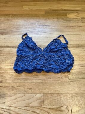 GAP Blue Floral Lace Bralette